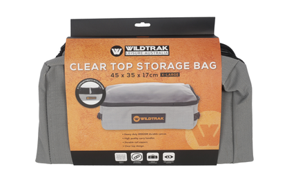 Wildtrak™ Extra Large Clear Top Storage Bag for Camping and 4WD Off-Roading - Heavy-Duty 400gsm Ripstop Canvas