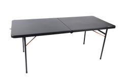 Wildtrak™ 6ft Bi-Fold Camp Table, Heavy Duty, Waterproof, Carry Handle 182x76x73cm