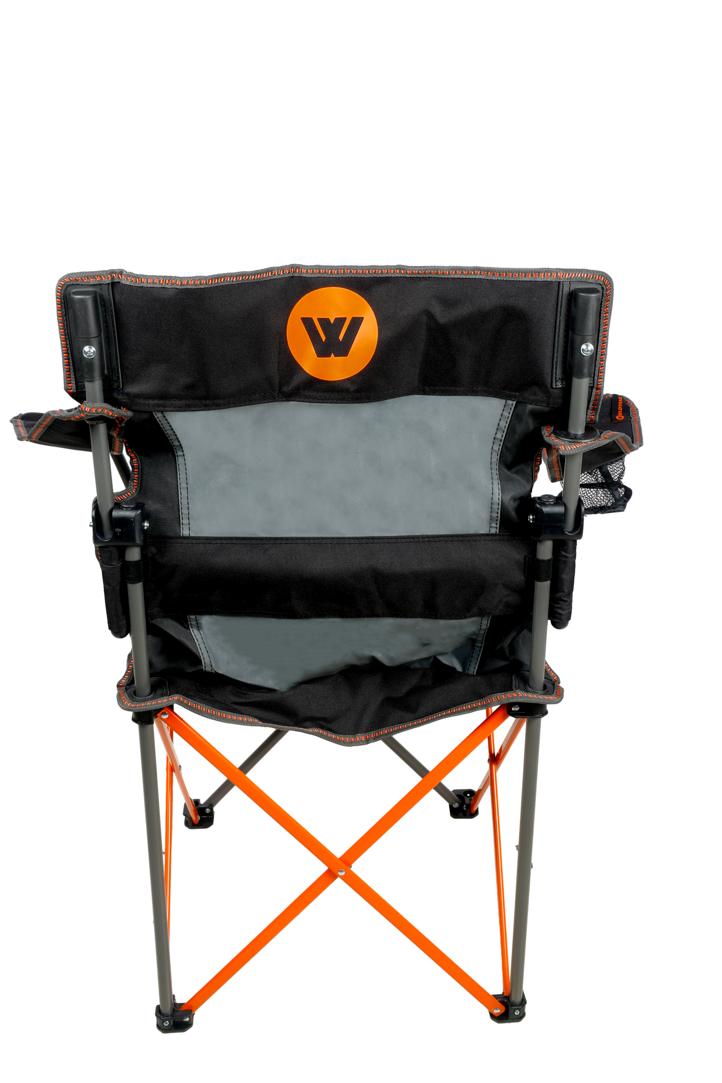 WILDTRAK™ Karridale Foldable Camp Chair, High-Tensile Steel Frame, Drink Holder, Weight Rated 135kg, Carry Bag with Shoulder Strap