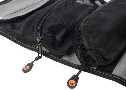 Wildtrak™ Hangable Camping Storage Organiser Utility Roll for Toiletries, Kitchen Utensils, Tools & More - 400GSM Ripstop Canvas (60x24cm)